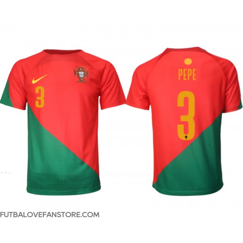 Portugalsko Pepe #3 Domáci futbalový dres MS 2022 Krátky Rukáv